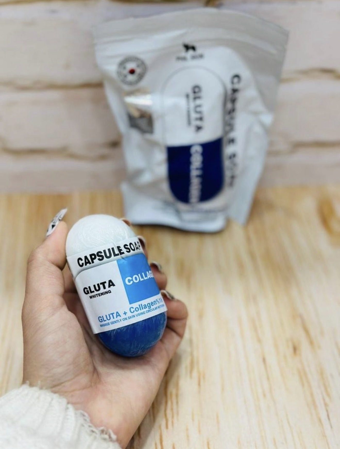 صابون کپسولی گلوتاتیون آبی